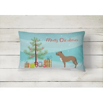 Caroline's Treasures Perro De Presa Canario Christmas Indoor/outdoor Throw Pillow