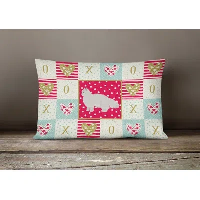Caroline's Treasures Persian Traditional Cat Love Outdoor Rectangular Cushion With Filling