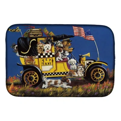 Caroline's Treasures Pet Taxi Multiple Dog Breeds Drying Mat In Multicolor