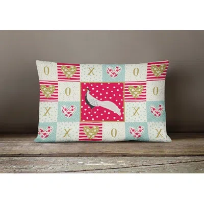 Caroline's Treasures Pheasant Love Outdoor Rectangular Cushion With Filling