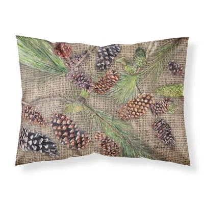Caroline's Treasures Pine Cones Pillowcase In Gray