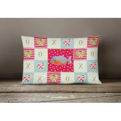 Caroline's Treasures Piranha Love Outdoor Rectangular Cushion With Filling