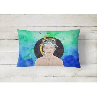 Caroline's Treasures Pisces Zodiac Sign Lumbar Pillow