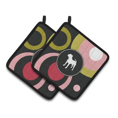 Caroline's Treasures Pit Bull Potholder In Black