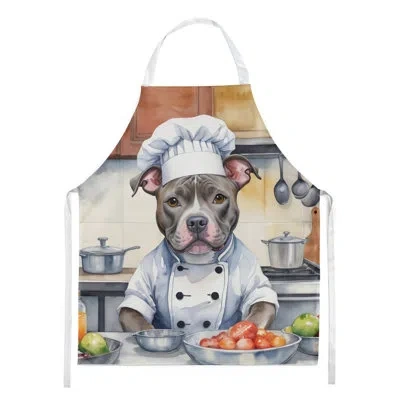 Caroline's Treasures Pit Bull Terrier The Chef Apron In Multicolor