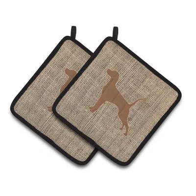 Caroline's Treasures Pointer Potholder In Brown