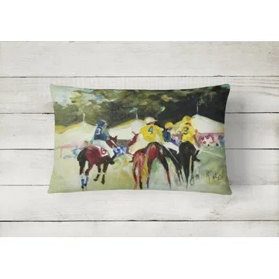 Caroline's Treasures Polo At The Point Indoor/outdoor Throw Pillow