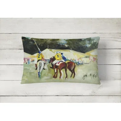 Caroline's Treasures Polo At The Point Indoor/outdoor Throw Pillow