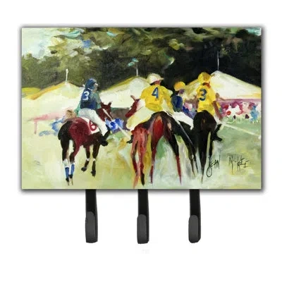 Caroline's Treasures Polo At The Point Key Holder In Green