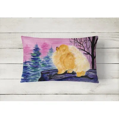Caroline's Treasures Pomeranian Graphic Print Indoor/outdoor Throw Pillow
