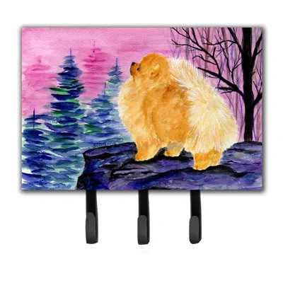 Caroline's Treasures Pomeranian Key Holder In Blue;pink