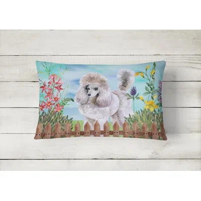 Caroline's Treasures Poodle Spring Indoor/outdoor Throw Pillow