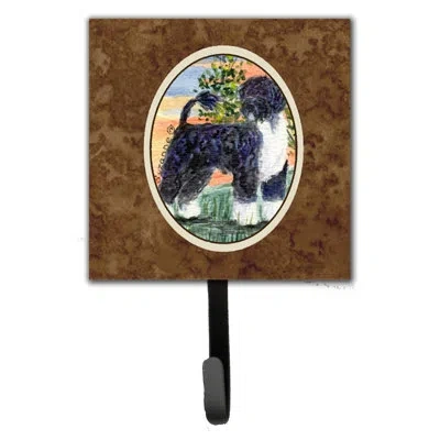 Caroline's Treasures Portuguese Water Dog Leash Holder And Key Hook In Brown