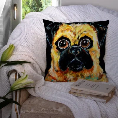 Caroline's Treasures Pug It Out Indoor/outdoor Throw Pillow