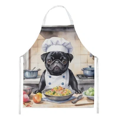 Caroline's Treasures Pug The Chef Apron In Multicolor