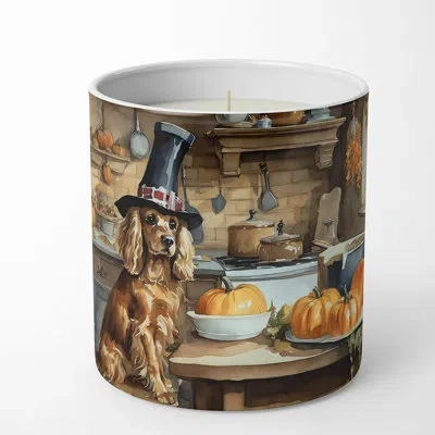 Caroline's Treasures Pumpkin Pie Scented Tumbler Candle With Ceramic Holder In Multi Color;multi Color