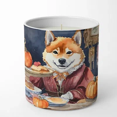 Caroline's Treasures Pumpkin Pie Scented Tumbler Candle With Ceramic Holder In Multi Color;multi Color