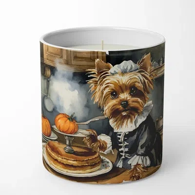 Caroline's Treasures Pumpkin Pie Scented Tumbler Candle With Ceramic Holder In Multi Color;multi Color