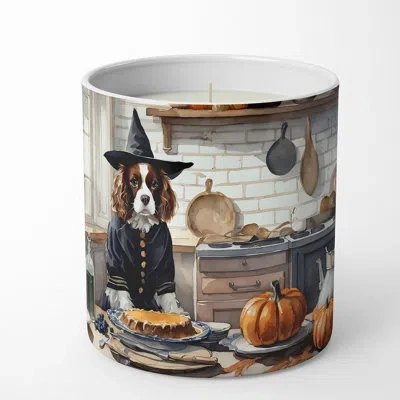 Caroline's Treasures Pumpkin Pie Scented Tumbler Candle With Ceramic Holder In Multi Color;multi Color