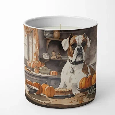 Caroline's Treasures Pumpkin Pie Scented Tumbler Candle With Ceramic Holder In Multi Color;multi Color
