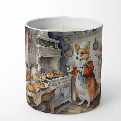 Caroline's Treasures Pumpkin Pie Scented Tumbler Candle With Ceramic Holder In Multi Color;multi Color