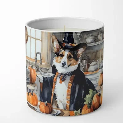 Caroline's Treasures Pumpkin Pie Scented Tumbler Candle With Ceramic Holder In Multi Color;multi Color