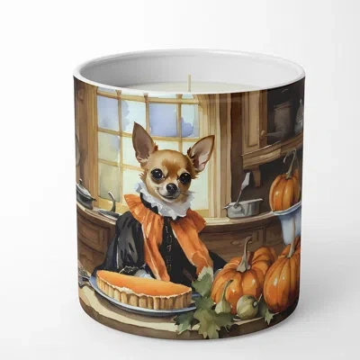 Caroline's Treasures Pumpkin Pie Scented Tumbler Candle With Ceramic Holder In Multi Color;multi Color