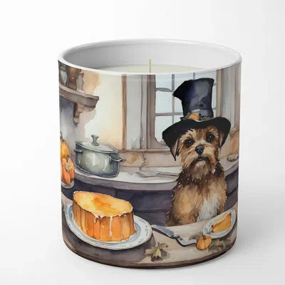 Caroline's Treasures Pumpkin Pie Scented Tumbler Candle With Ceramic Holder In Multi Color;multi Color