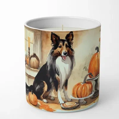 Caroline's Treasures Pumpkin Pie Scented Tumbler Candle With Ceramic Holder In Multi Color;multi Color