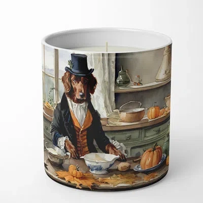 Caroline's Treasures Pumpkin Pie Scented Tumbler Candle With Ceramic Holder In Multi Color;multi Color