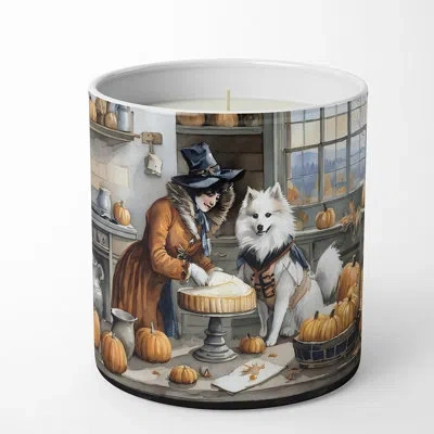 Caroline's Treasures Pumpkin Pie Scented Tumbler Candle With Ceramic Holder In Multi Color;multi Color
