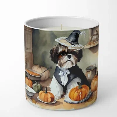Caroline's Treasures Pumpkin Pie Scented Tumbler Candle With Ceramic Holder In Multi Color;multi Color