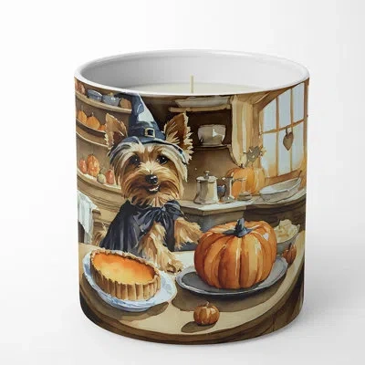 Caroline's Treasures Pumpkin Pie Scented Tumbler Candle With Ceramic Holder In Multi Color;multi Color