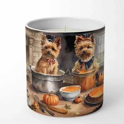 Caroline's Treasures Pumpkin Pie Scented Tumbler Candle With Ceramic Holder In Multi Color;multi Color