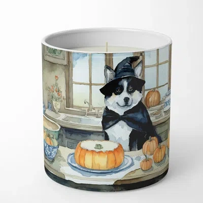 Caroline's Treasures Pumpkin Pie Scented Tumbler Candle With Ceramic Holder In Multi Color;multi Color