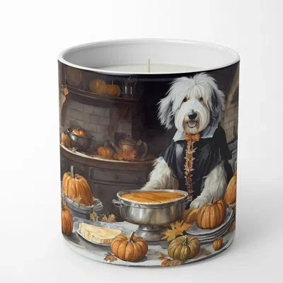 Caroline's Treasures Pumpkin Pie Scented Tumbler Candle With Ceramic Holder In Multi Color;multi Color