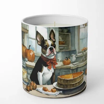 Caroline's Treasures Pumpkin Pie Scented Tumbler Candle With Ceramic Holder In Multi Color;multi Color