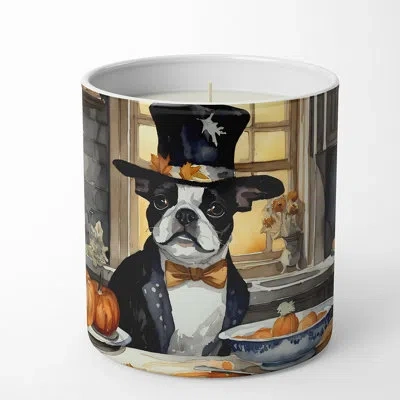 Caroline's Treasures Pumpkin Pie Scented Tumbler Candle With Ceramic Holder In Multi Color;multi Color