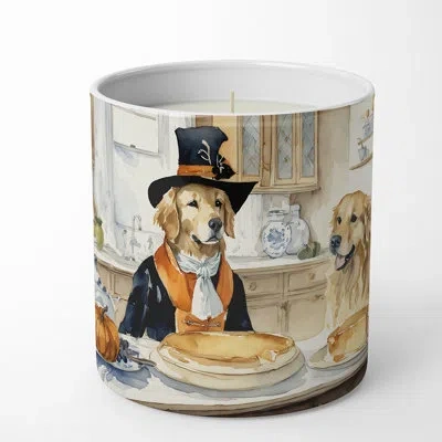 Caroline's Treasures Pumpkin Pie Scented Tumbler Candle With Ceramic Holder In Multi Color;multi Color