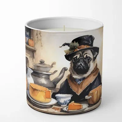Caroline's Treasures Pumpkin Pie Scented Tumbler Candle With Ceramic Holder In Multi Color;multi Color