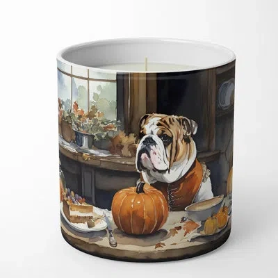 Caroline's Treasures Pumpkin Pie Scented Tumbler Candle With Ceramic Holder In Multi Color;multi Color