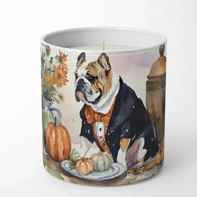 Caroline's Treasures Pumpkin Pie Scented Tumbler Candle With Ceramic Holder In Multi Color;multi Color
