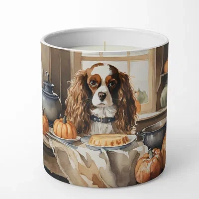 Caroline's Treasures Pumpkin Pie Scented Tumbler Candle With Ceramic Holder In Multi Color;multi Color
