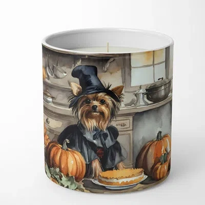 Caroline's Treasures Pumpkin Pie Scented Tumbler Candle With Ceramic Holder In Multi Color;multi Color