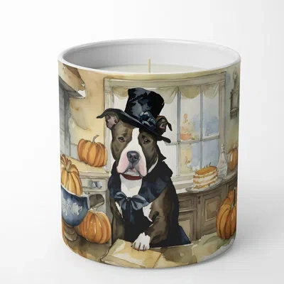 Caroline's Treasures Pumpkin Pie Scented Tumbler Candle With Ceramic Holder In Multi Color;multi Color