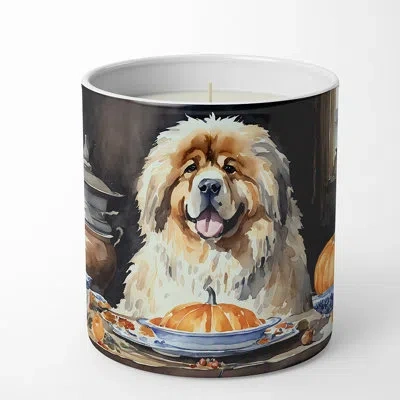 Caroline's Treasures Pumpkin Pie Scented Tumbler Candle With Ceramic Holder In Multi Color;multi Color