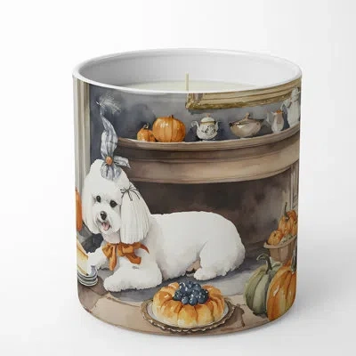 Caroline's Treasures Pumpkin Pie Scented Tumbler Candle With Ceramic Holder In Multi Color;multi Color