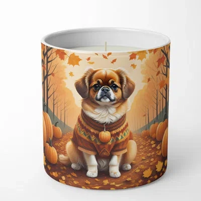 Caroline's Treasures Pumpkin Spice Scented Tumbler Candle In Multi Color