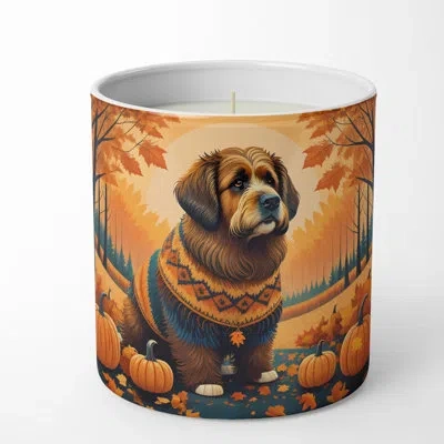Caroline's Treasures Pumpkin Spice Scented Tumbler Candle With Ceramic Holder In Multi Color