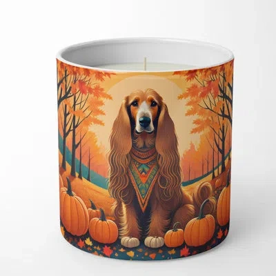 Caroline's Treasures Pumpkin Spice Scented Tumbler Candle With Ceramic Holder In Multi Color